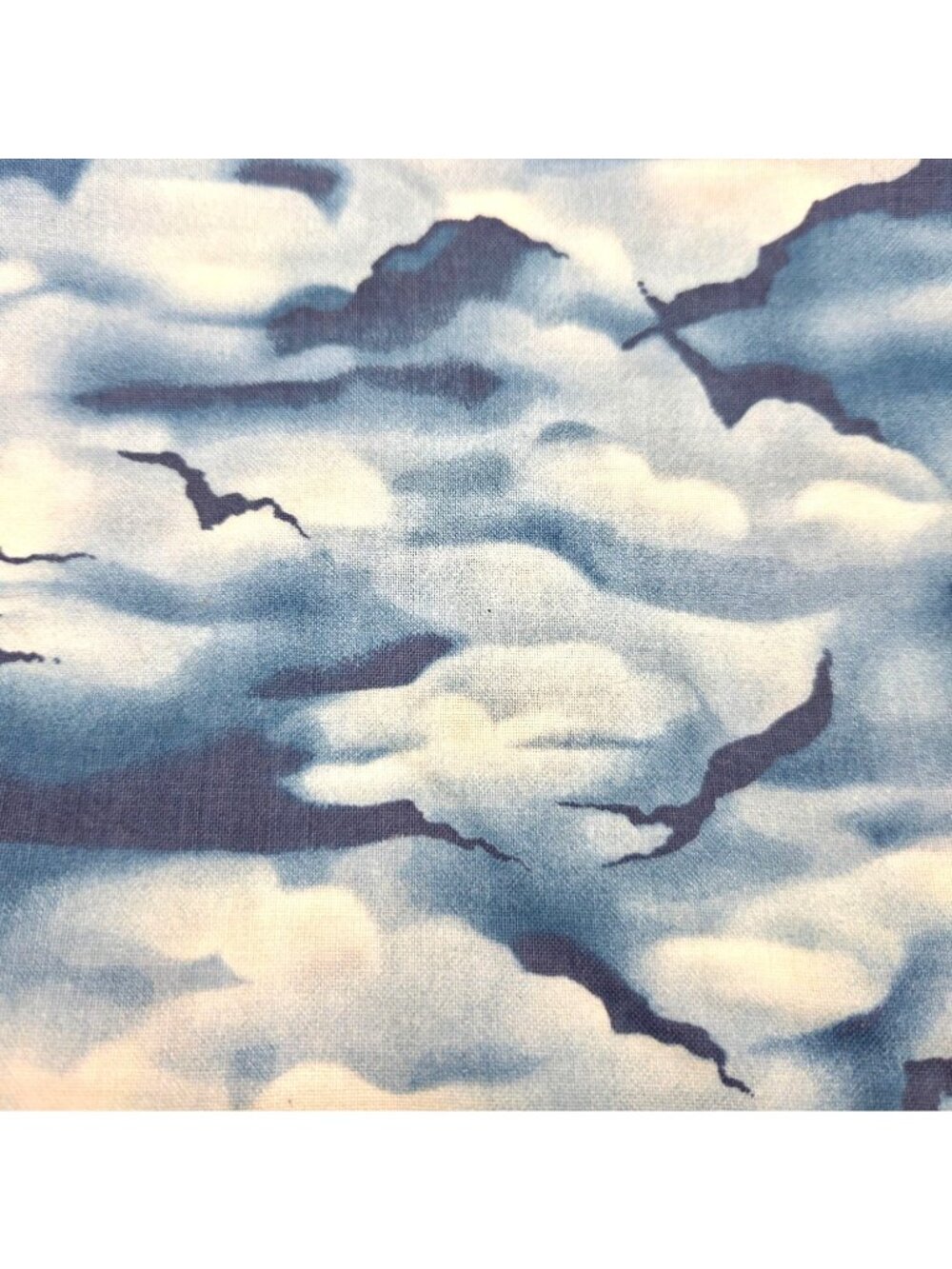 Blue Cloud Print Quilting Sewing Fabric Cranston Print Works Cotton 32 x 44